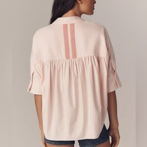 Maeve Light Pink Button-Down Shirt